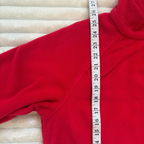 Columbia Long Sleeve Fleece Zip Up Jacket Red Womens Large - Picture 9 of 10